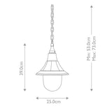 Elegant Coastal Black Chain Lantern