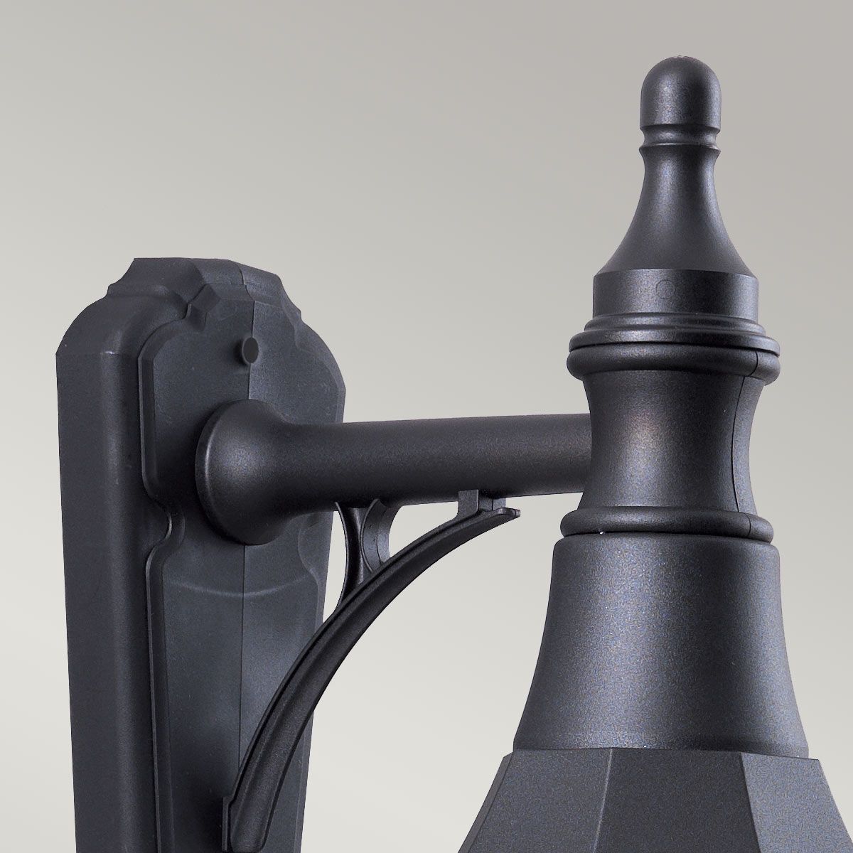 Elegant Shannon Black Outdoor Wall Lantern