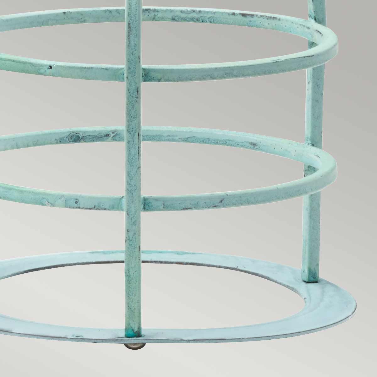 Sheldon and Somerton Cage Accent - Verdigris Finish