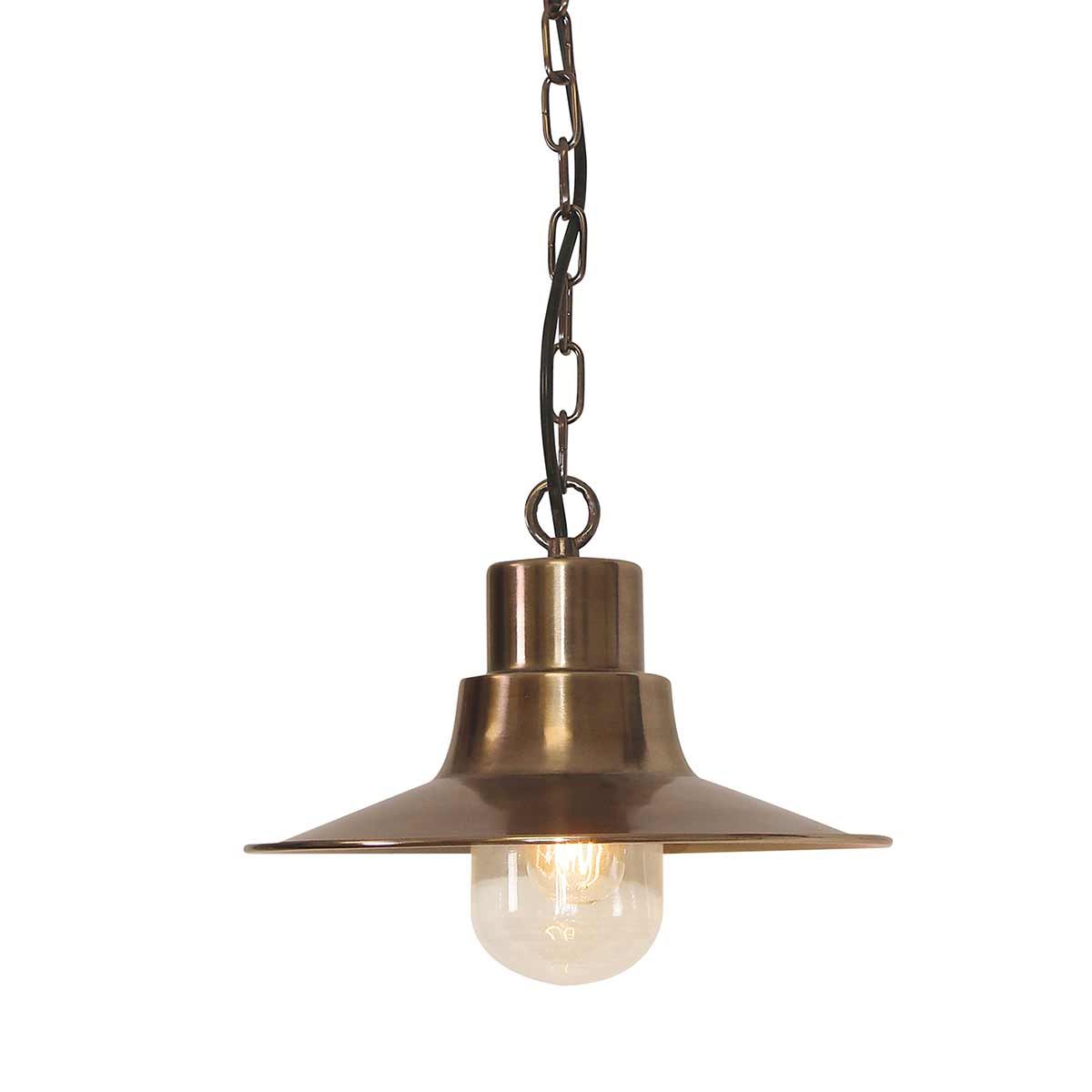 Sheldon Vintage Brass Hanging Porch Lantern
