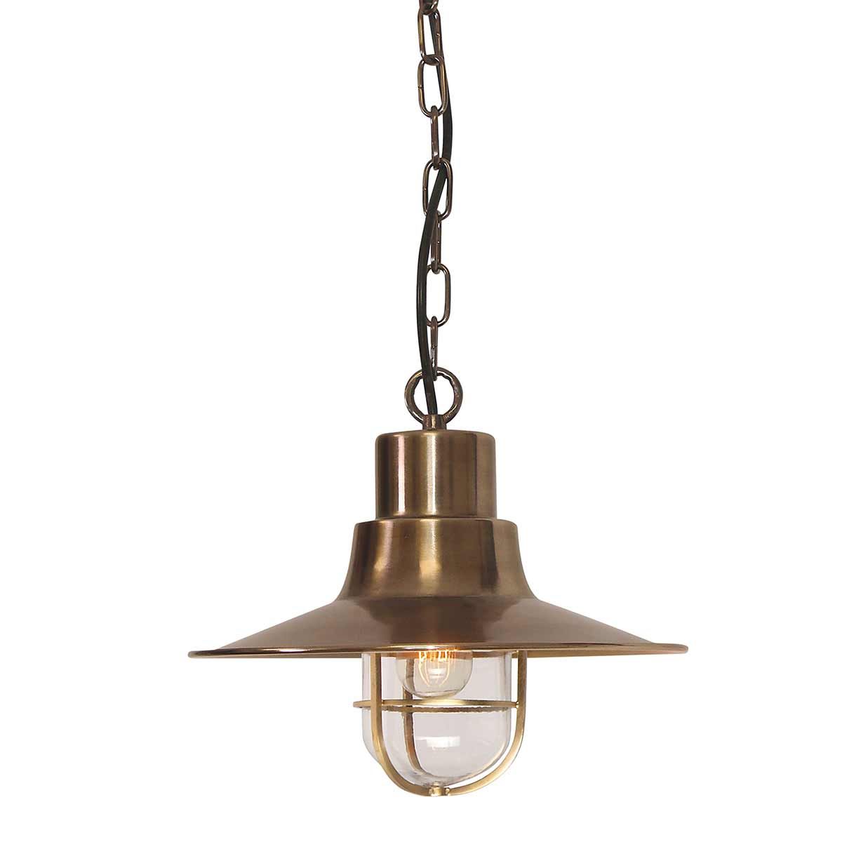 Sheldon Vintage Brass Hanging Porch Lantern