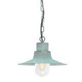 Sheldon Vintage Brass Chain Lantern with Verdigris Finish