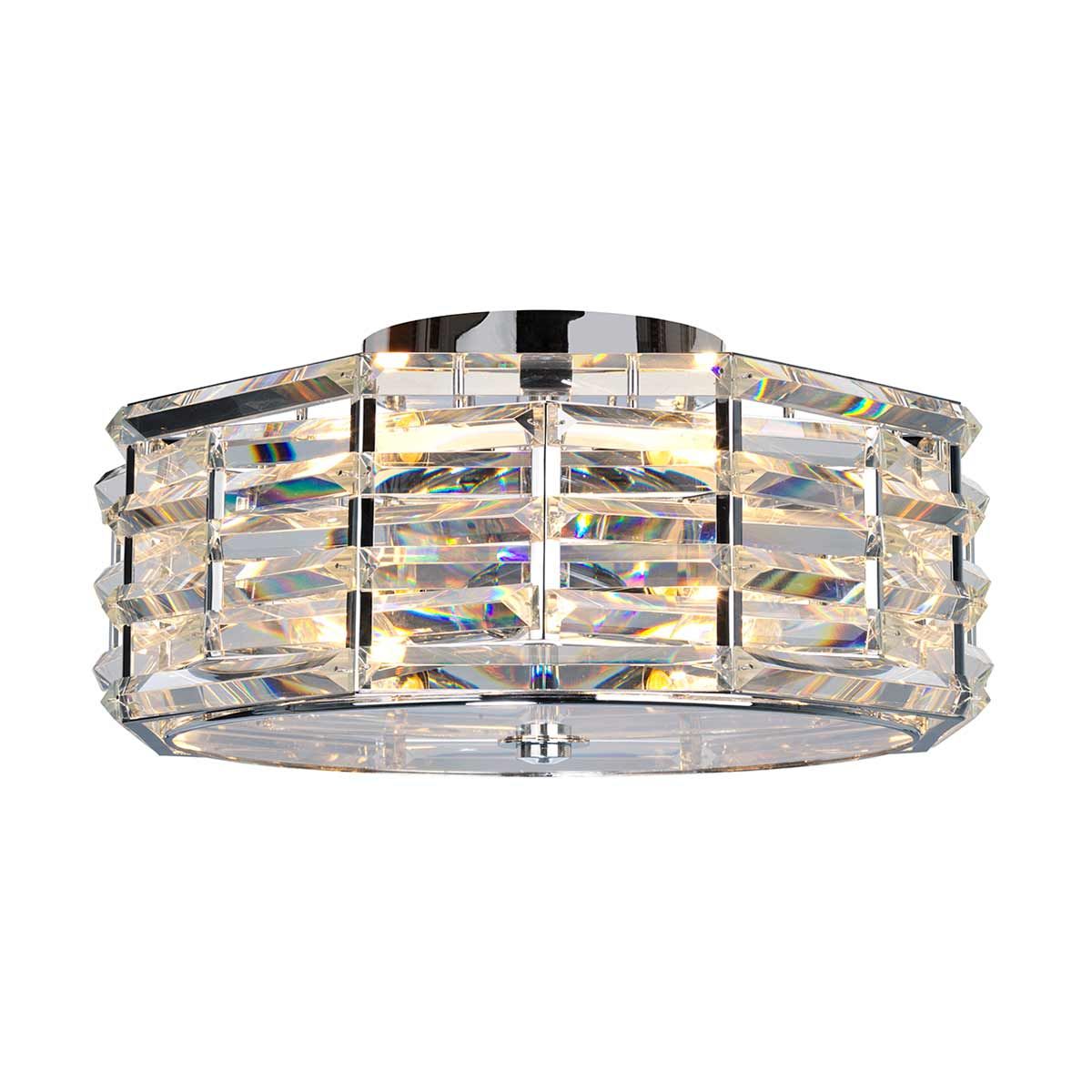 Glamorous Crystal Elegance 4-Light Flush Mount
