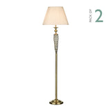 Siam Floor Lamp Antique Brass With Shade (Multipack)
