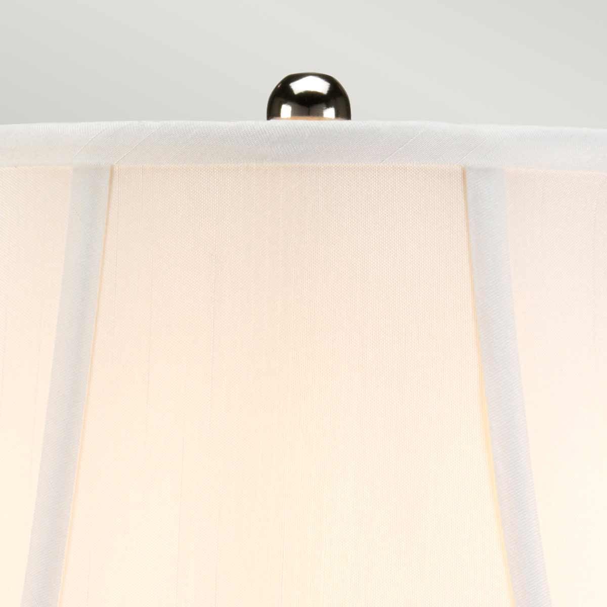 Elegant Silver Thistle Porcelain Table Lamp with Empire Shade