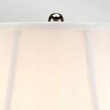 Elegant Silver Thistle Porcelain Table Lamp with Empire Shade