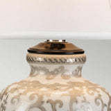 Elegant Silver Thistle Porcelain Table Lamp with Empire Shade