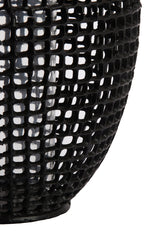 Storm Lamp Ø31x50 cm – Matte Black & Clear Glass Design