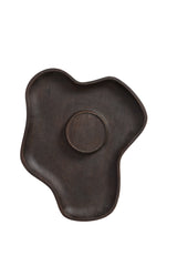 Dark Brown Matt Coja Wood Candle Holder 38.5x31x4 cm