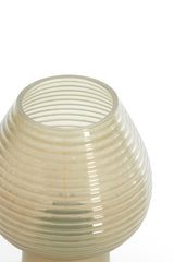 LED Glass Table Lamp, Green and Grey, 18x23 cm Alenna Design