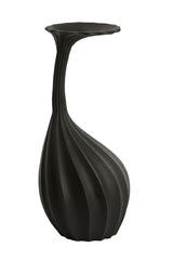 Elegant Nyoko Matte Black Vase 20x20x48 cm Decor Piece