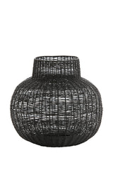 Valery Matte Black Tealight Holder Ø27x24 cm