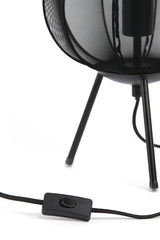 Elegant Black Plumeria Table Lamp (25x45 cm)