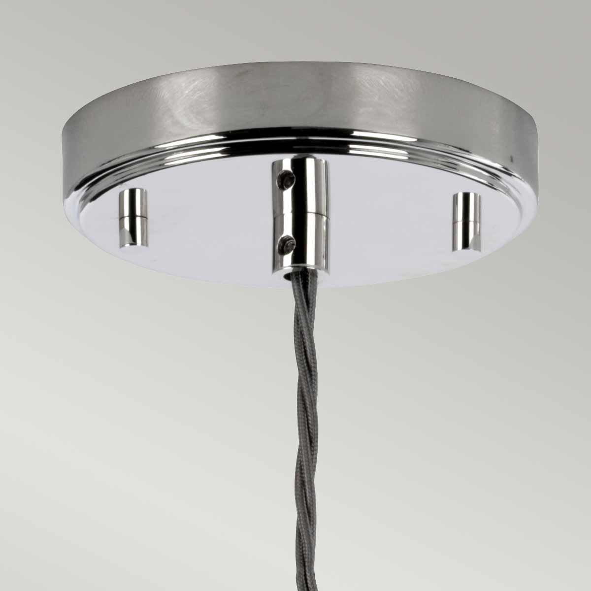 Elegant Polished Nickel Glass Pendant Light