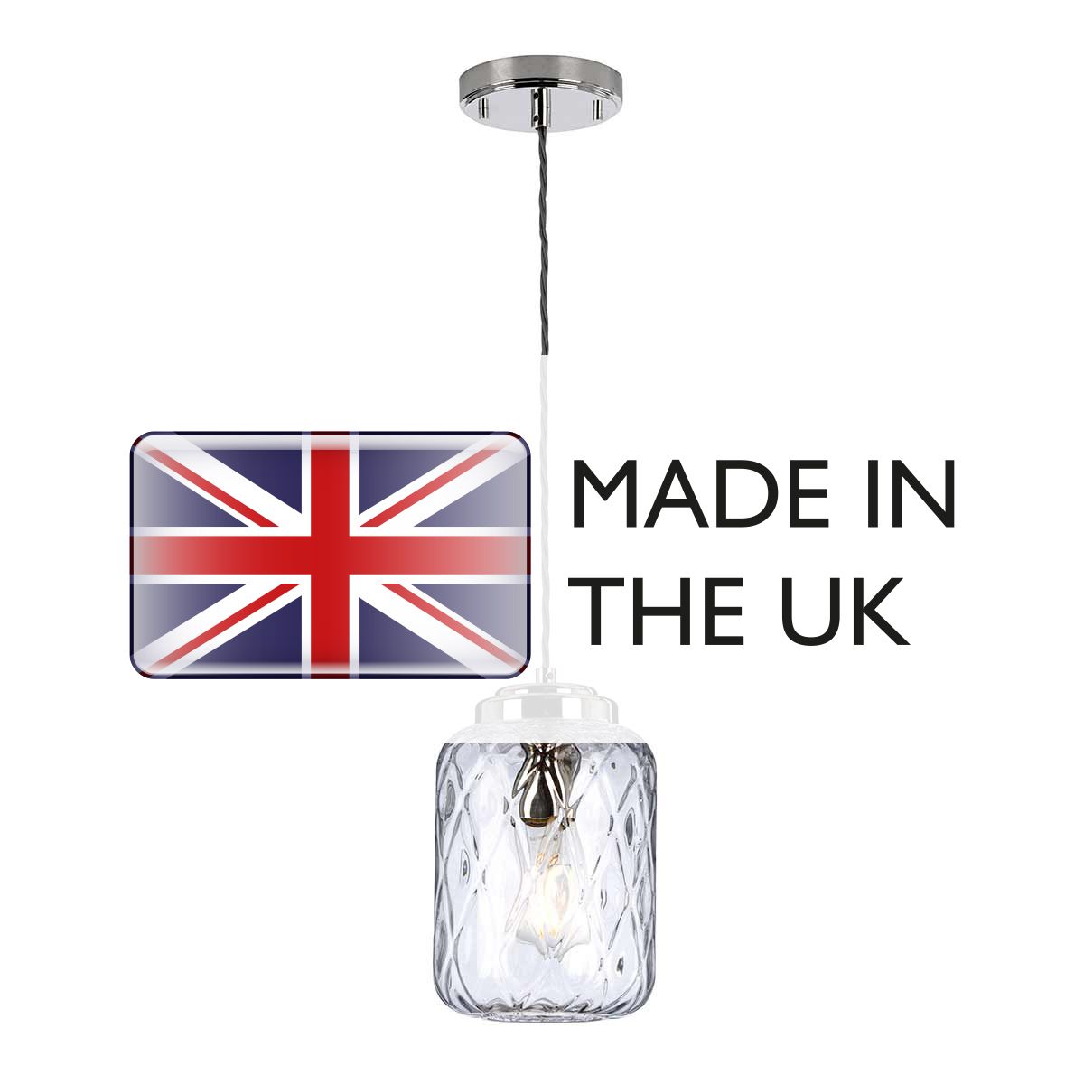 Elegant Polished Nickel Glass Pendant Light