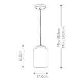 Elegant Polished Nickel Glass Pendant Light
