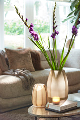 Grey Morita Glass Tealight Holder 7x7 cm