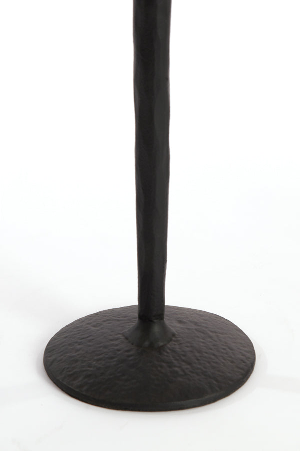 Elegant Matt Black Candle Holder - 42cm Tall