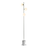 Spiral 3 Light Floor Lamp Polished Chrome Base Only