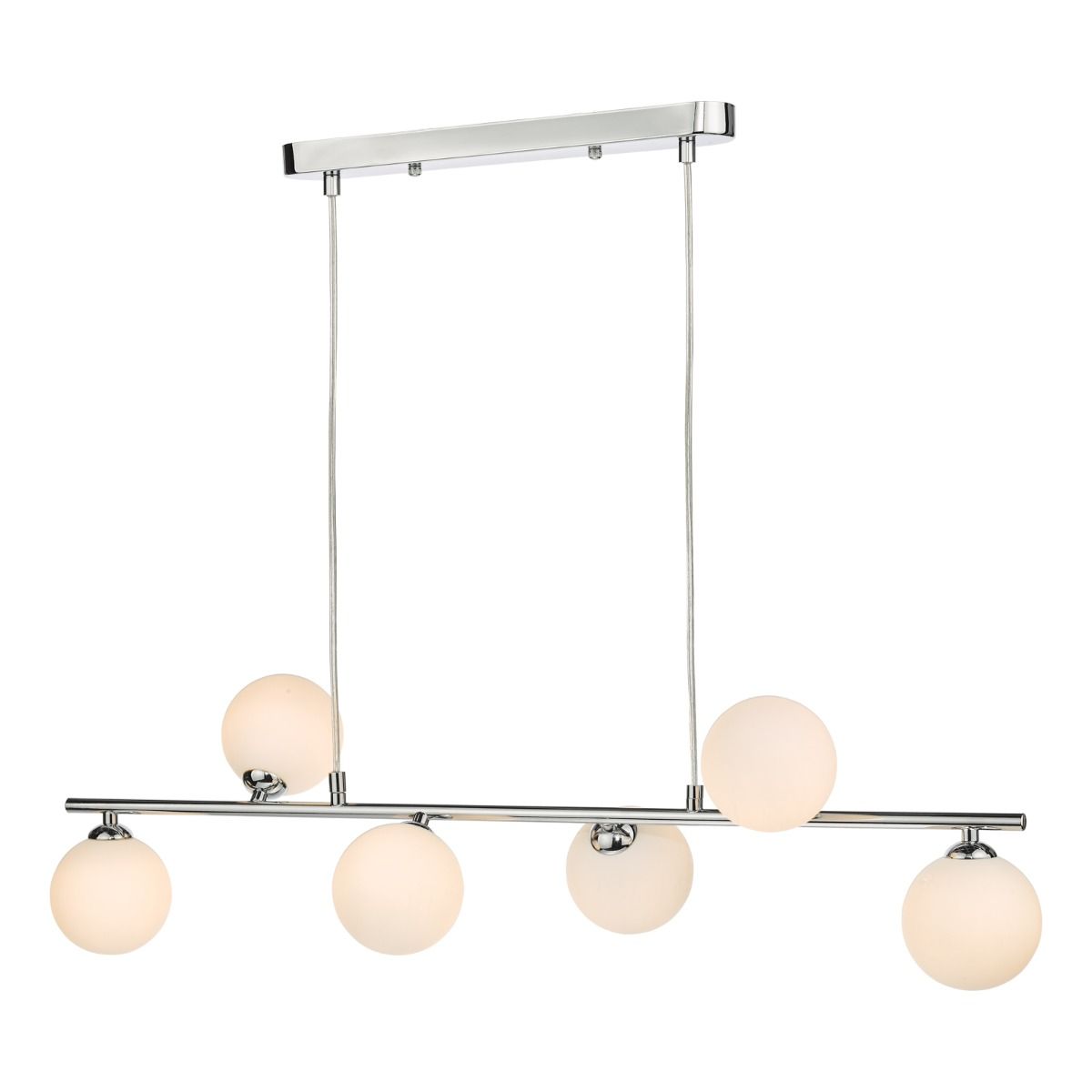 Spiral 6 Light Bar Pendant Polished Chrome Fitting Only