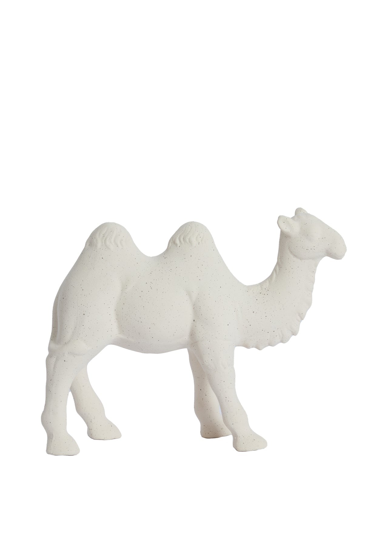Desert Elegance: Cream Matte Camel Sculpture 31.5x11.5x24 cm