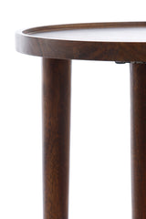 Round Acacia Wood Side Table – 49cm Diameter