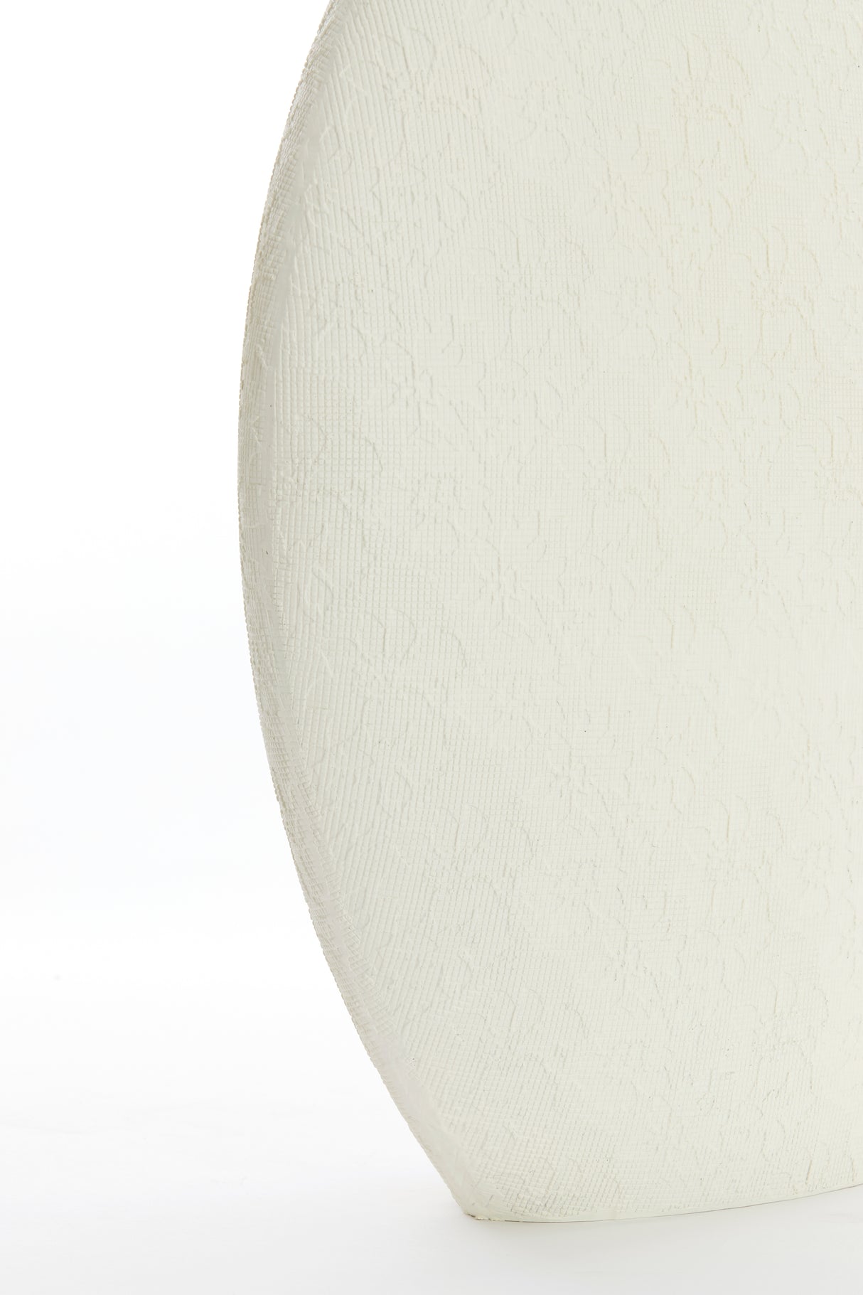 Elegant Cream Lace Textured Vase - 40.5x11x40 cm