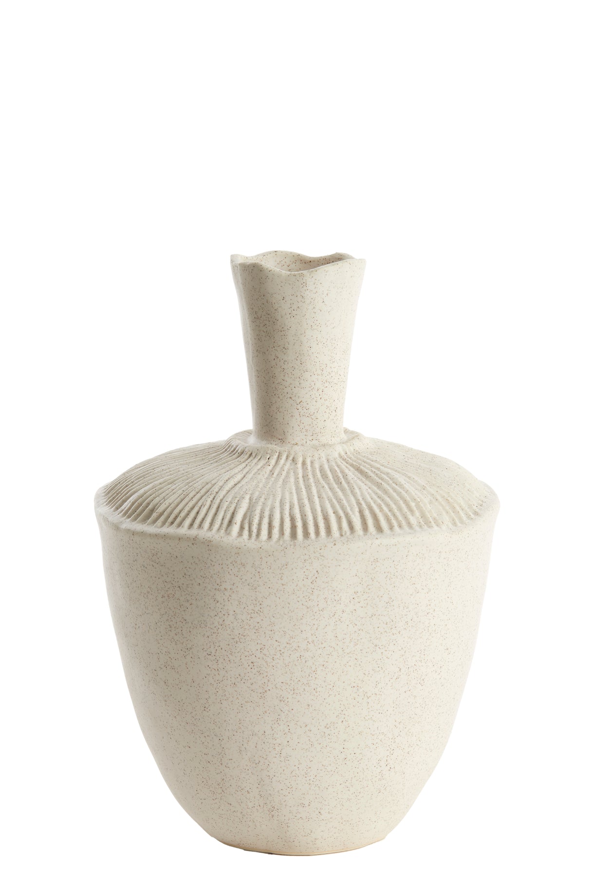 Cream Neira Ceramic Vase - Elegant Home Decor Ø20x29 cm