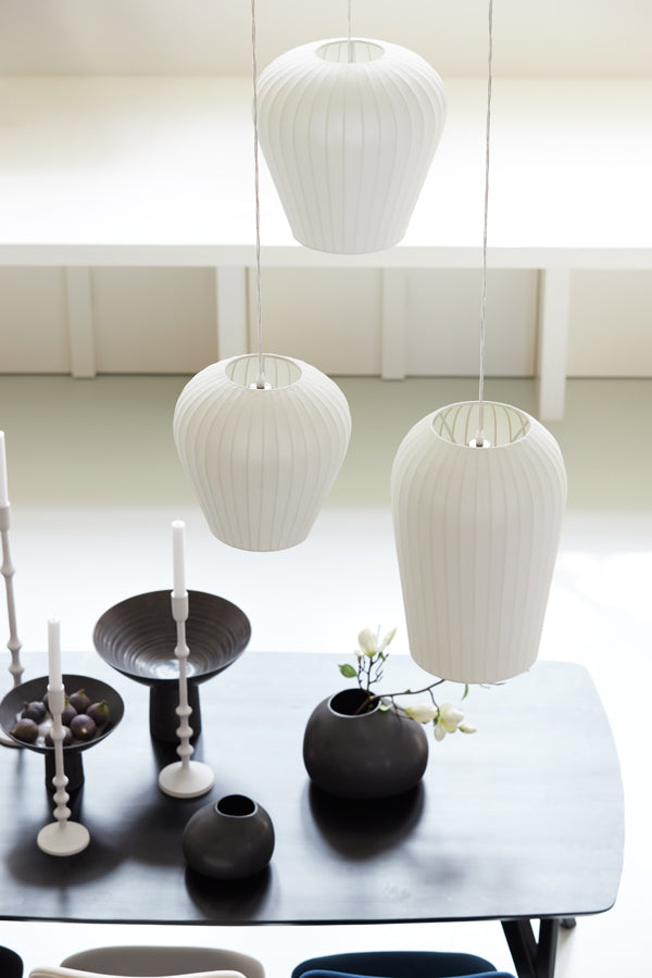 White Pendant Lamp with 37.5 cm Diameter and Height