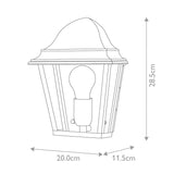 St James Vintage Brass Wall Lantern