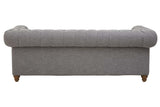 Stella Three Seat Grey Linen Sofa