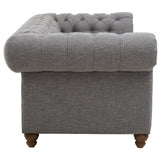 Stella Three Seat Grey Linen Sofa
