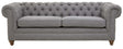 Stella Three Seat Grey Linen Sofa