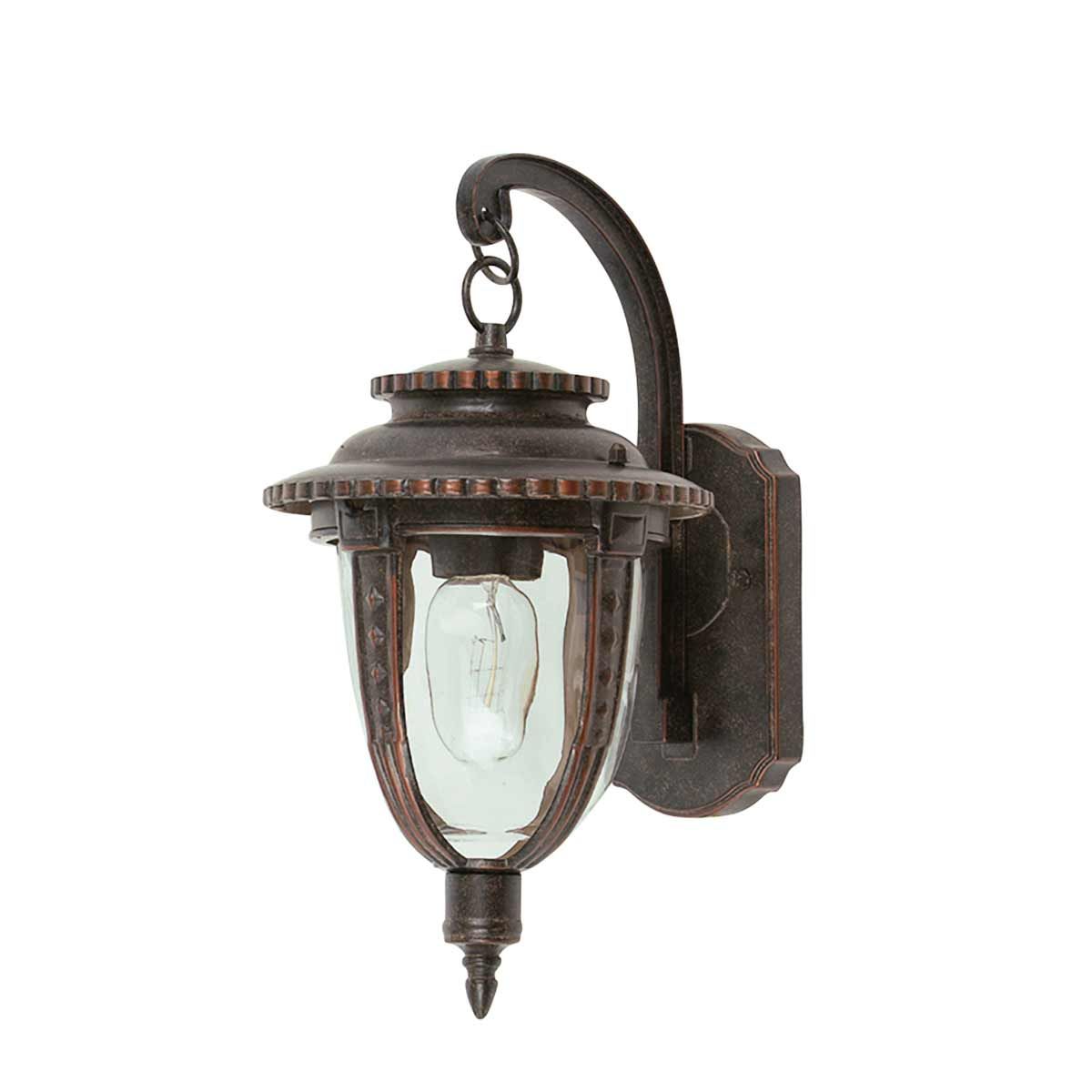 St Louis Medium Weathered Bronze Wall Lantern