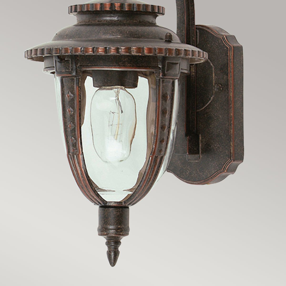 St Louis Medium Weathered Bronze Wall Lantern
