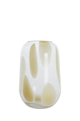 Clear-Cream Glass Vase Ø15.5x24 cm - Nenon Design