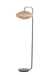 Lyra Natural and Matte Black Floor Lamp, 43x164 cm