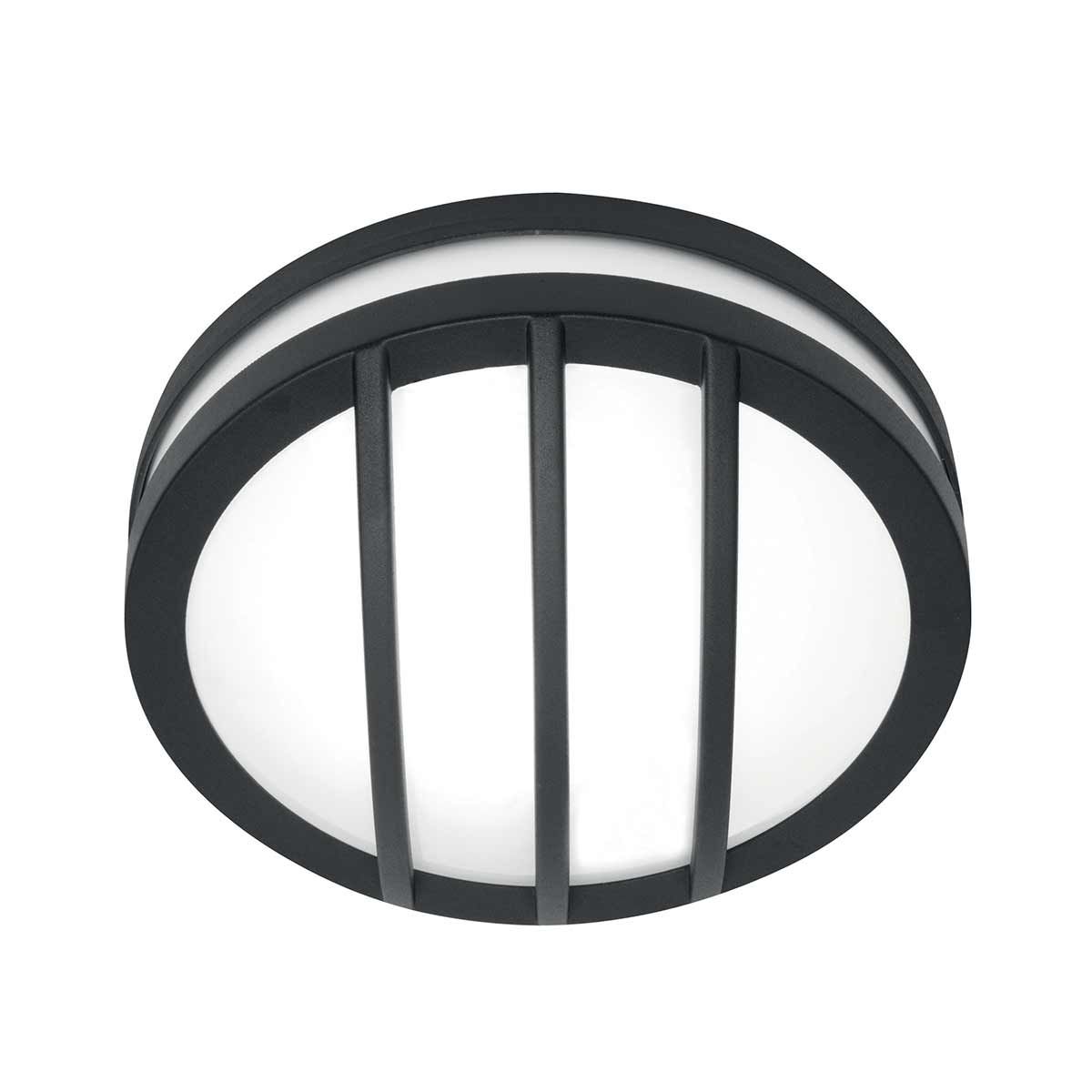 Graphite Sven 260mm Round Bulkhead Wall Light