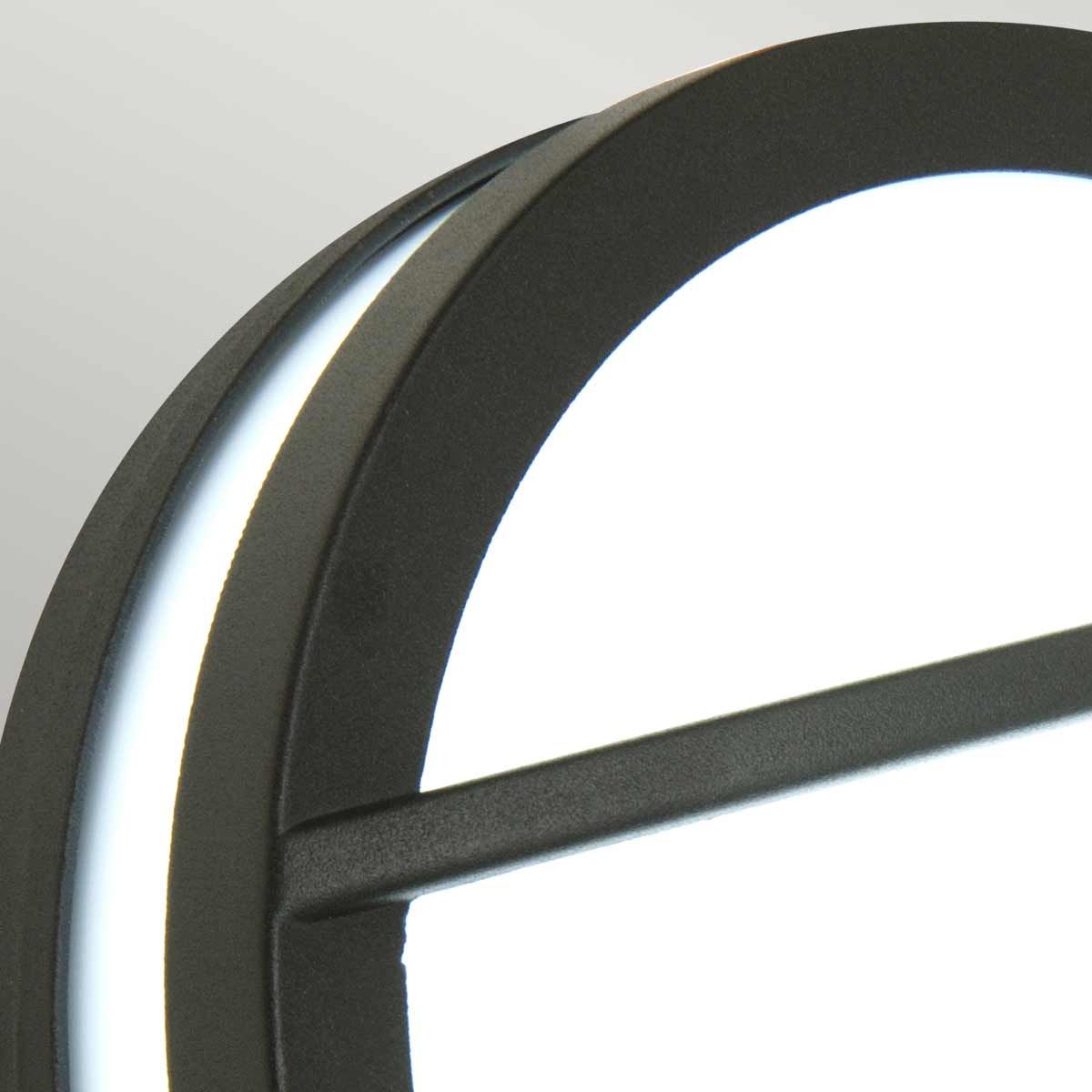 Graphite Sven 260mm Round Bulkhead Wall Light