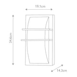 Sven Series: Sleek Graphite Outdoor Double Bar Wall Light