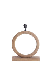 Elegant Nubia Wood Lamp Base in Natural Matte, 41x13x44 cm