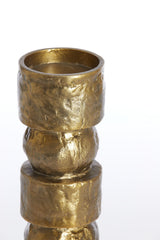 Antique Bronze Candle Holder - 9x41 cm Majestic Design