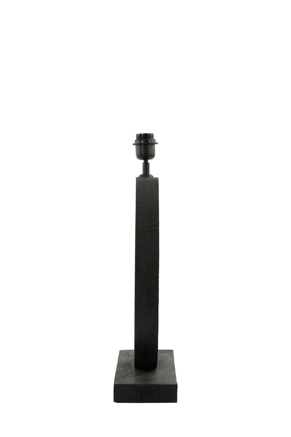 Black Matte Tinar Wood Lamp Base, 41x13x55 cm