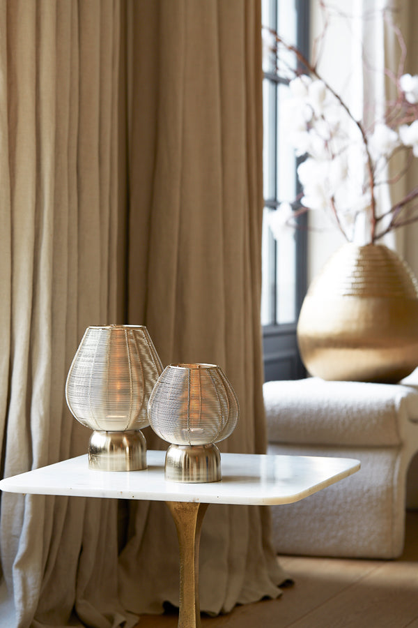 Suneko Light Gold Tealight Holder Ø17x20 cm