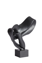 Title: Elegant Kajan Ornament in Matte Black 33x14.5x44.5 cm