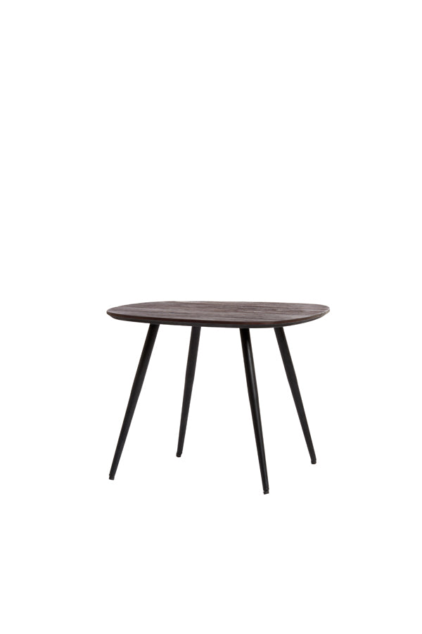 Rustic Nesting Coffee Tables Set of 3 in Distressed Wood and Black Metal