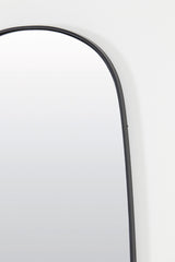 Elegant Smoked Glass Mirror with Matte Black Frame - 40x1.5x100 cm