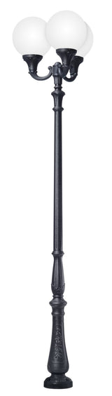 Globe 400 Tabor Ofir 3L 3x11W E27 LED CCT, Post Globe, Black/Opal