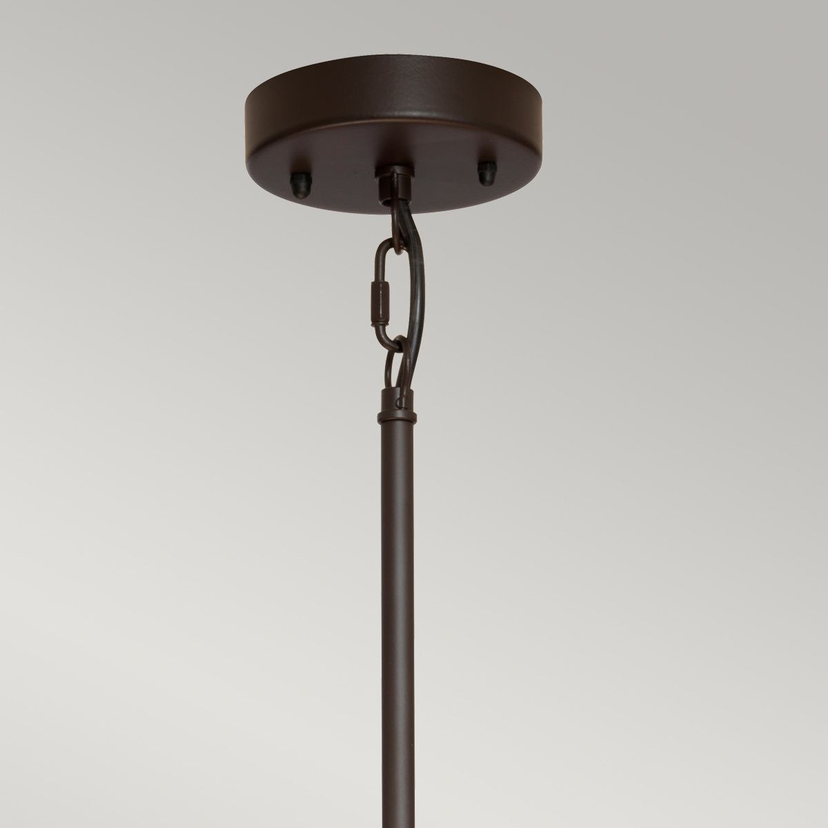 Olde Bronze Taiko Pendant with Linen Shade - 4 Light Cluster