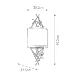 Taiko Dual Light Wall Fixture in Olde Bronze